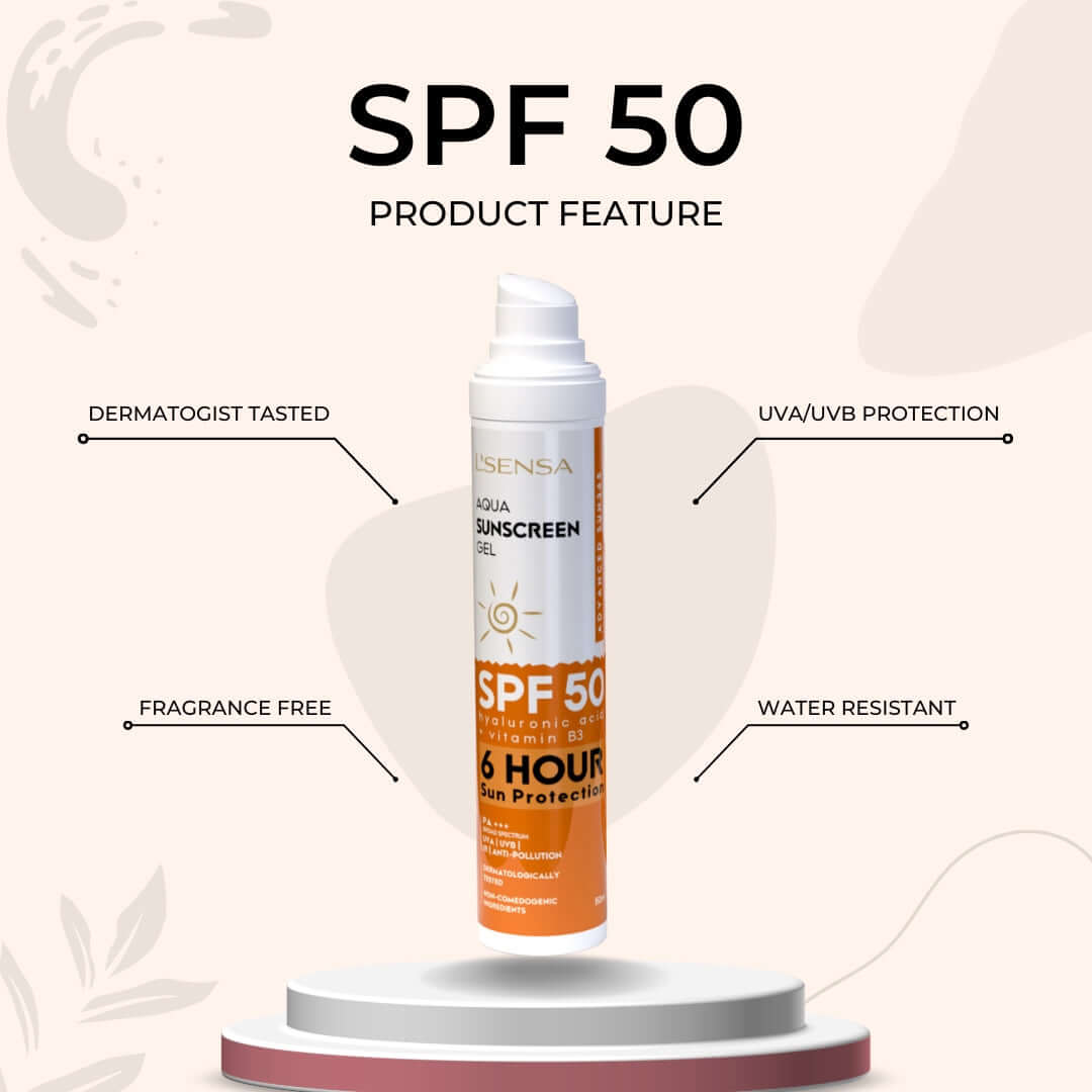 SUNSCREEN SPF 50 - ANTI-AGING & ANTI-TAN (SKIN LIGHTENING) WITH HYALURONIC ACID