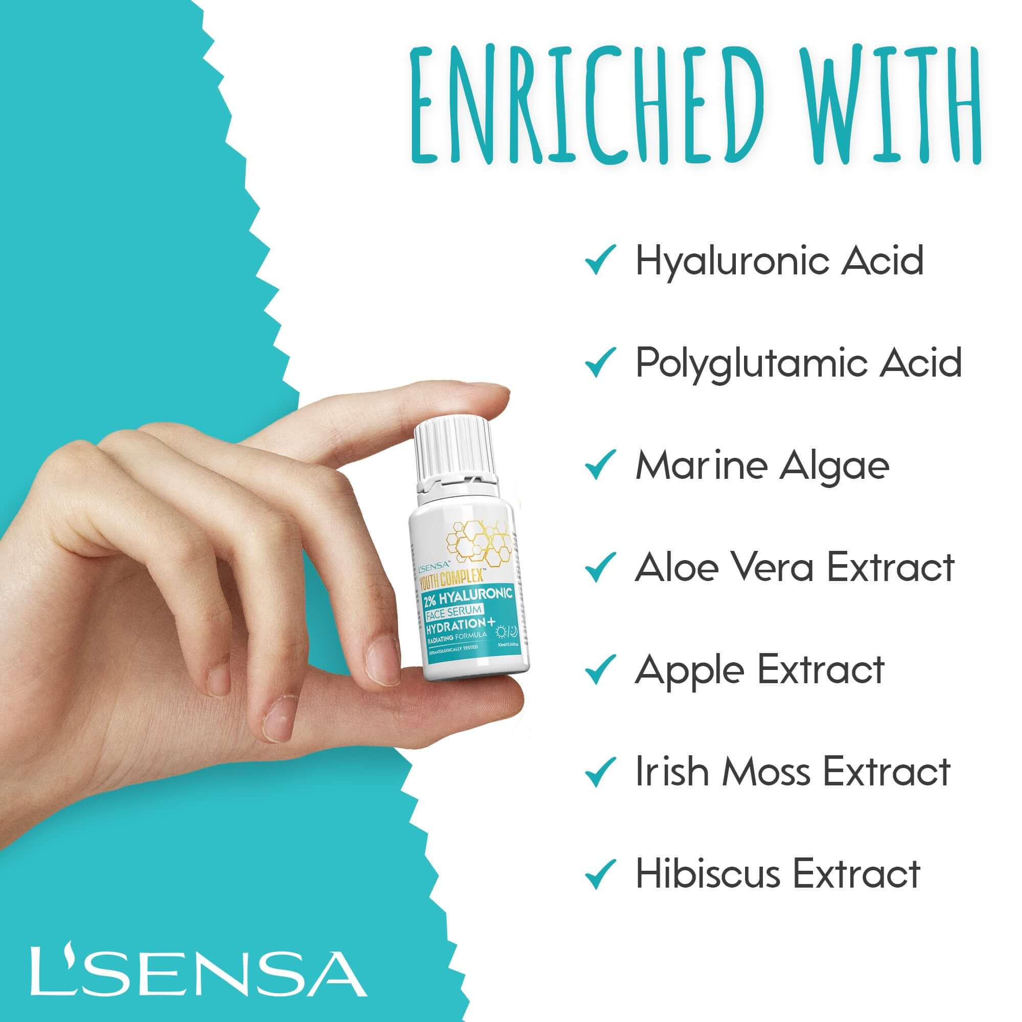 SKIN HYDRATION & RADIATION | 2% HYALURONIC SERUM | 10ml