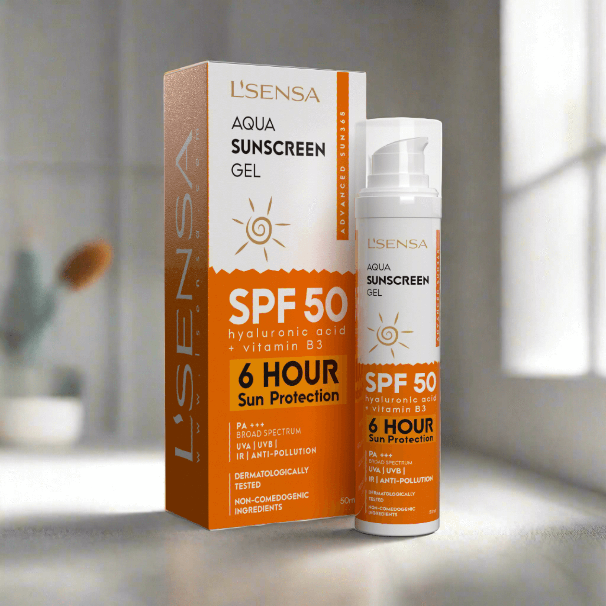 SUNSCREEN SPF 50 - ANTI-AGING & ANTI-TAN (SKIN LIGHTENING) WITH HYALURONIC ACID